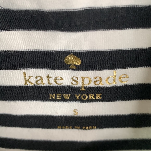 Kate Spade Striped Keyhole Bow Back White Top Tank W-079 Sz S - Picture 4 of 8